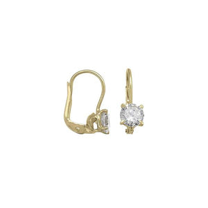 Gold Cubic Zirconia Dangle Earrings (33007)