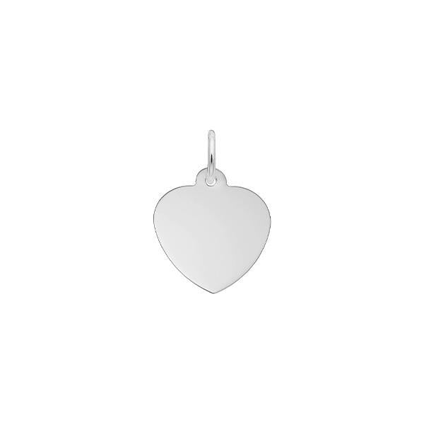 Sterling Silver Heart Disc Pendant (34383)