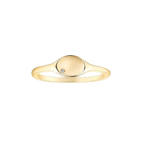 Ladies Diamond Signet Ring (34876)