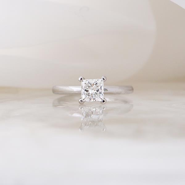 Diamond Solitaire Princess Engagement Ring (35043)