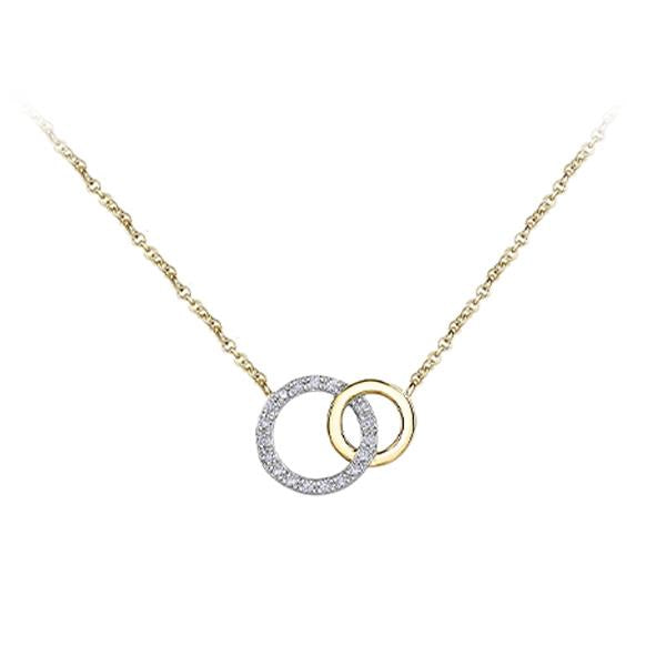 Diamond Interlocking Circle Necklace (36025)