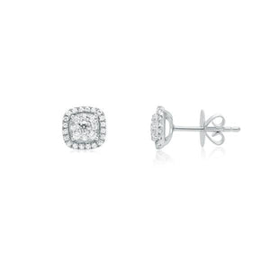 Diamond Halo Stud Earrings (36903)