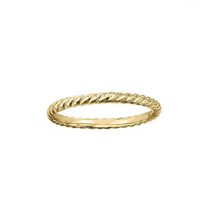 Gold Stackable Rope Band (37010)
