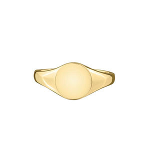Gold Round Signet Ring (37016)