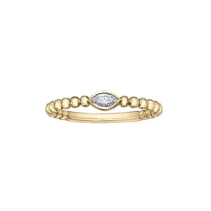 Diamond Stackable Marquise Solitaire Ring (37019)