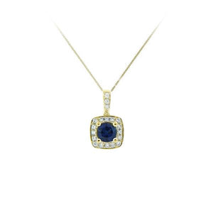 Genuine Sapphire and Diamond Pendant (37038)