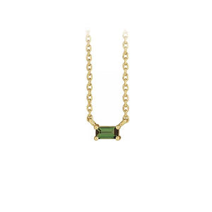 Genuine Green Tourmaline Necklace (37130)