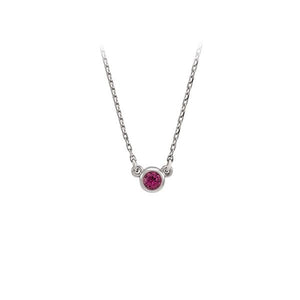 Genuine Pink Tourmaline Necklace (37151)