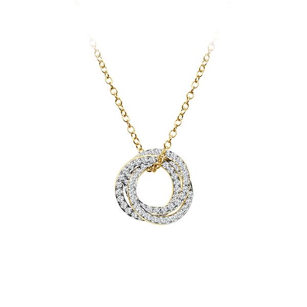 Diamond Interlocking Circle Necklace .35ct (37211)