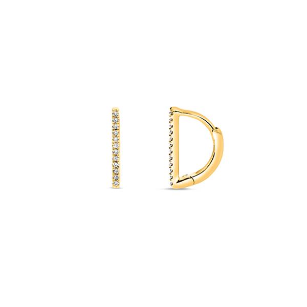 Diamond Bar Huggie Earrings .05ct (37236)