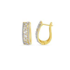 Diamond Oval Hoop Earrings 1.03ct (37301)