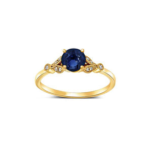Genuine Montana Sapphire and Diamond Ring (37365)