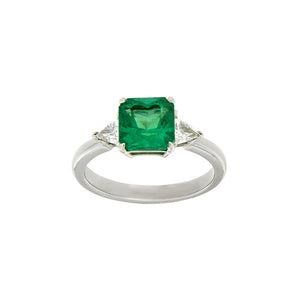 Genuine Emerald and Diamond Ring (37378)