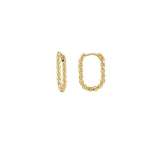 Gold Twisted Huggie Earrings (37495)