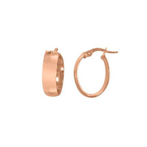 Gold Oval Hoop Earrings (37501)