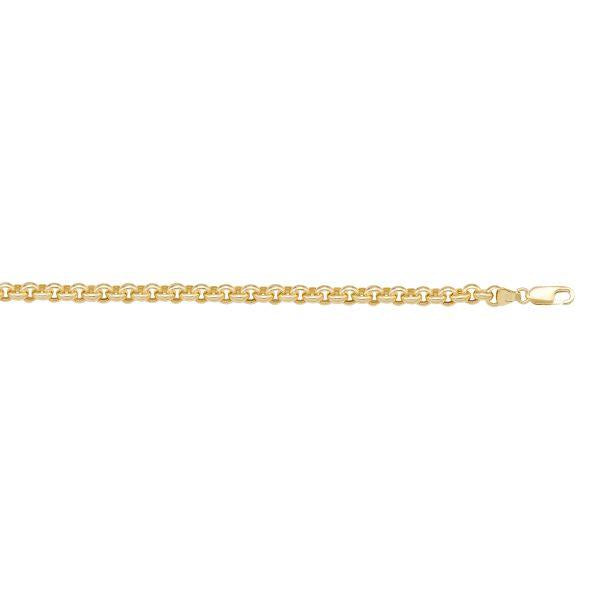 Gold Hollow Rolo Link Bracelet (37519)