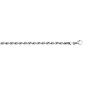 Gold Diamond Cut Rope Link Bracelet (37521)
