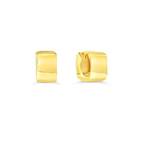 Gold Square Huggie Earrings (37556)