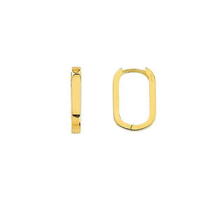 Gold Oval Huggie Earrings (37721)