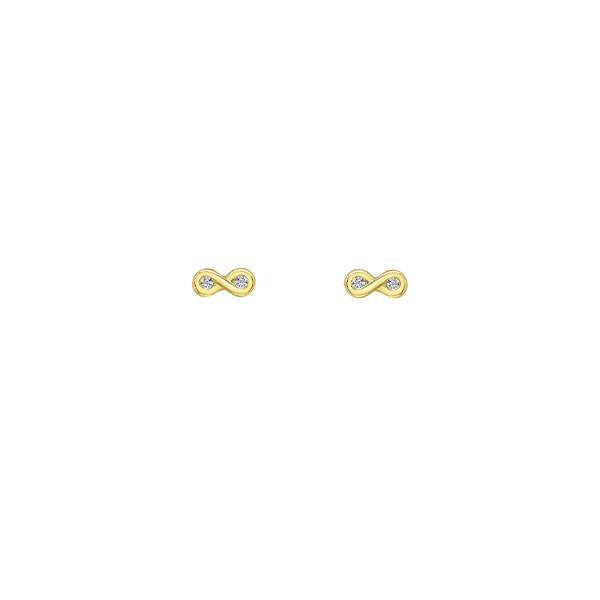 Diamond Infinity Stud Earrings (37777)