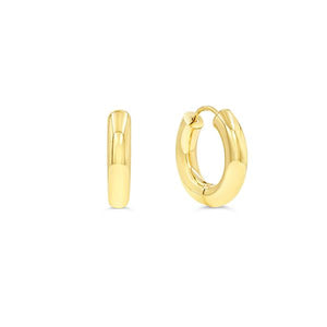 Gold Wide Hoop Earrings (37812)