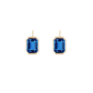 Genuine London Blue Topaz Earrings (37846)