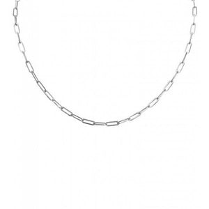 Sterling Silver Paper Clip Link Necklace 3mm 20in (38170)