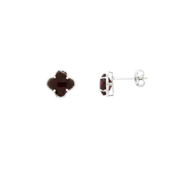 Genuine Garnet Stud Earrings (38176)