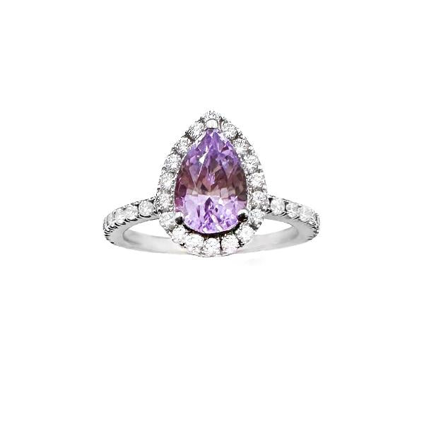 Genuine Pink Sapphire and Diamond Ring (38224)