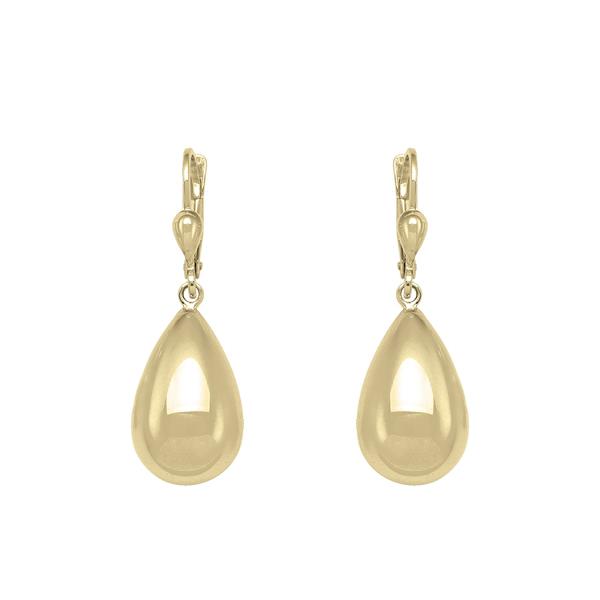 Gold Hollow Teardrop Earrings (38553)