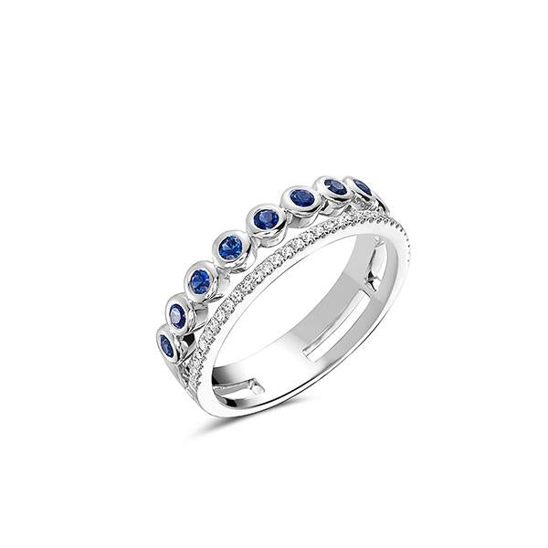 Genuine Sapphire and Diamond Ring (38767)