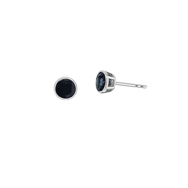 Genuine Sapphire Birthstone Stud Earrings (38869)