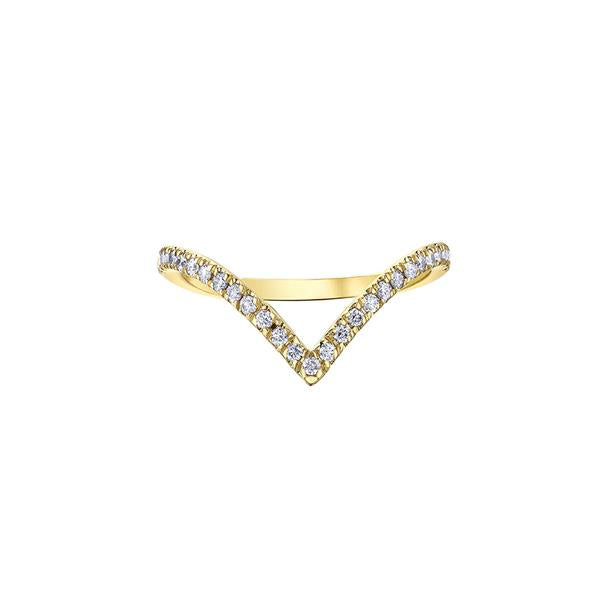 Diamond V-Contour Anniversary Band (38873)