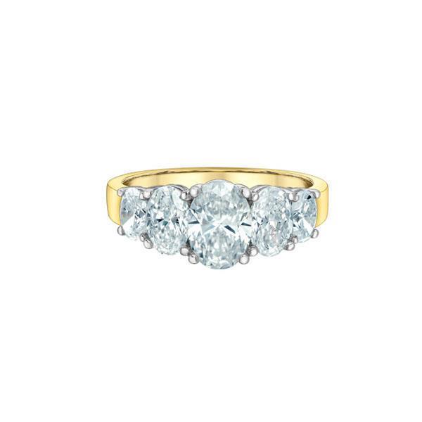 Diamond 5 Stone Oval Anniversary Ring - LG 2.55ctTW (39008)