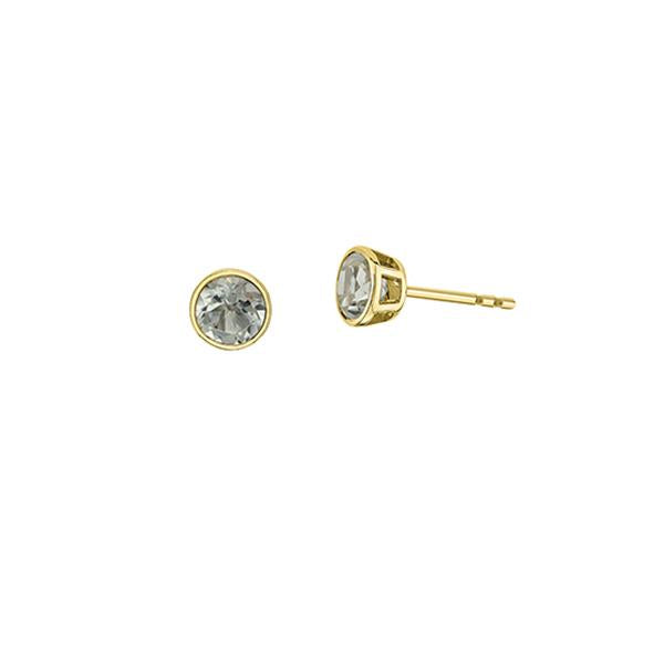 Genuine White Topaz Birthstone Earrings (39011)