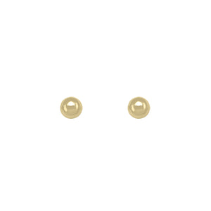 Gold 3mm Ball Stud Earrings (31066)