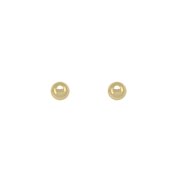 Gold 3mm Ball Stud Earrings (31066)