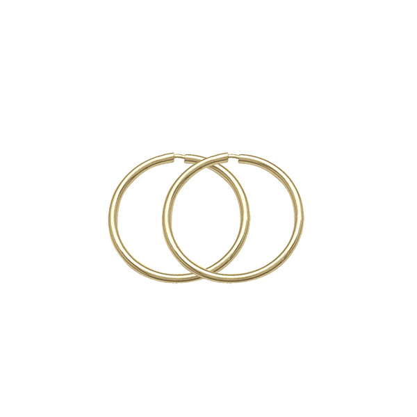 Gold 14mm Keeper Earrings (25589)