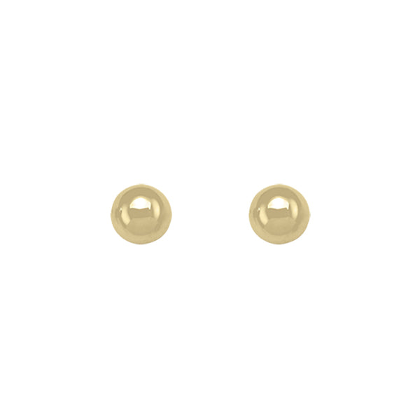 Gold 6mm Ball Stud Earrings (31069)