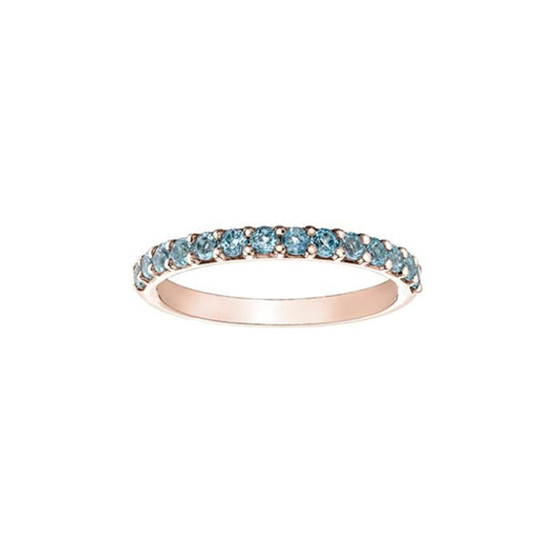 Genuine Aquamarine Stackable Ring (32541)