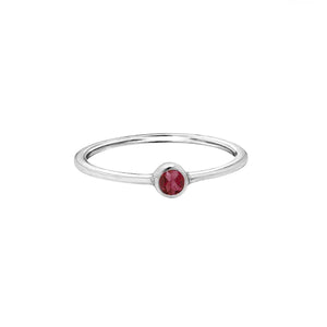 Genuine Garnet Birthstone Stackable Ring (29466)