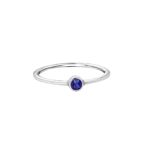 Genuine Sapphire Birthstone Stackable Ring (29474)