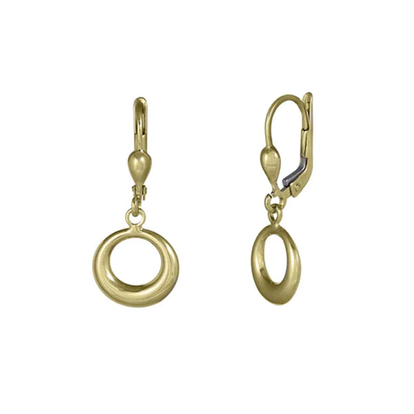 Gold Circle Dangle Earrings (31997)