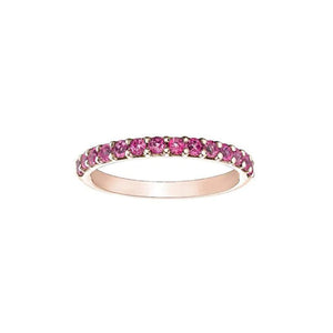 Genuine Pink Tourmaline Stackable Ring (32542)