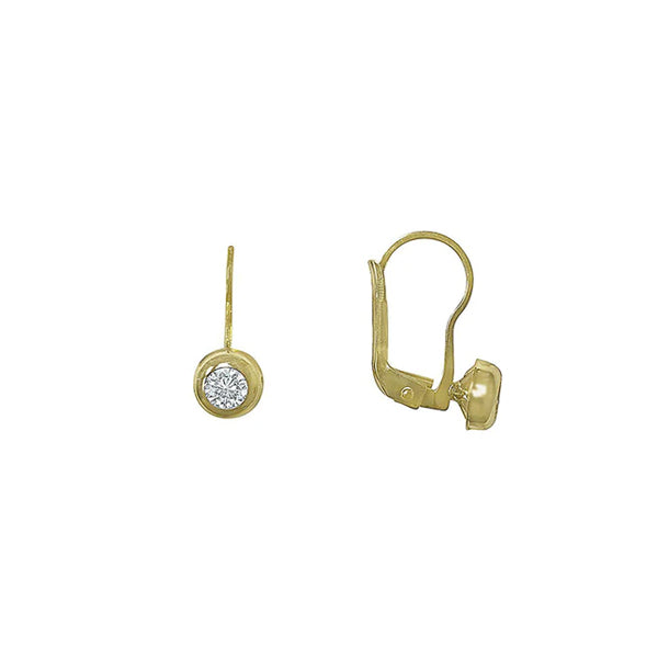 Gold Cubic Zirconia Dangle Earrings (33001)