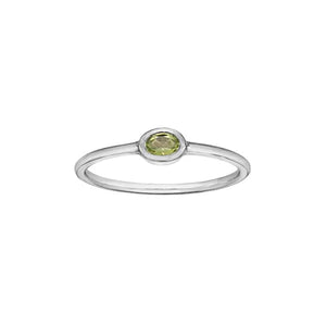 Genuine Peridot Stackable Ring (33448)