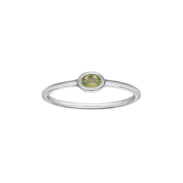 Genuine Peridot Stackable Ring (33448)