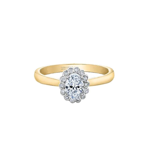 Canadian Maple Leaf Diamond Engagement Ring (33959)