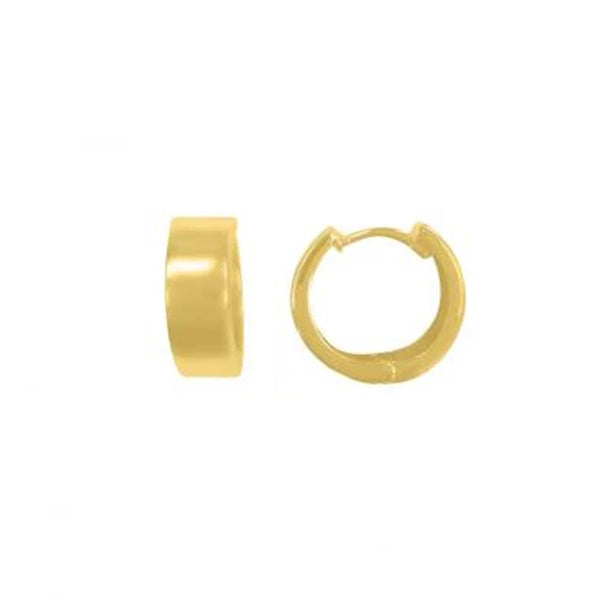 Gold Huggie Hoop Earrings 5.5mmx14.5mm (34032)