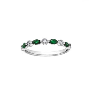 Genuine Emerald and Diamond Ring (34361)